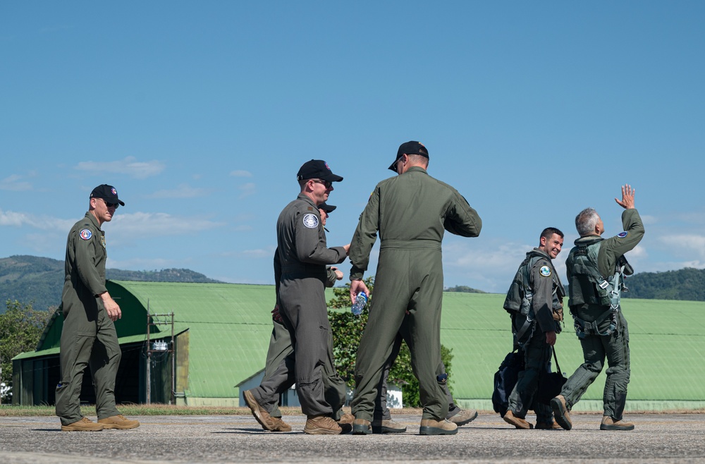 Relampago VIII / ADLA 2023; Maj. Gen. Carlos Fernando Silva Rueda flight with 125th FW