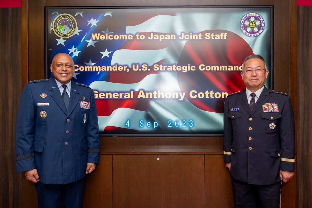 USSTRATCOM Commander Gen. Anthony Cotton visits Japan.  First overseas visit demonstrates ironclad commitment to allies