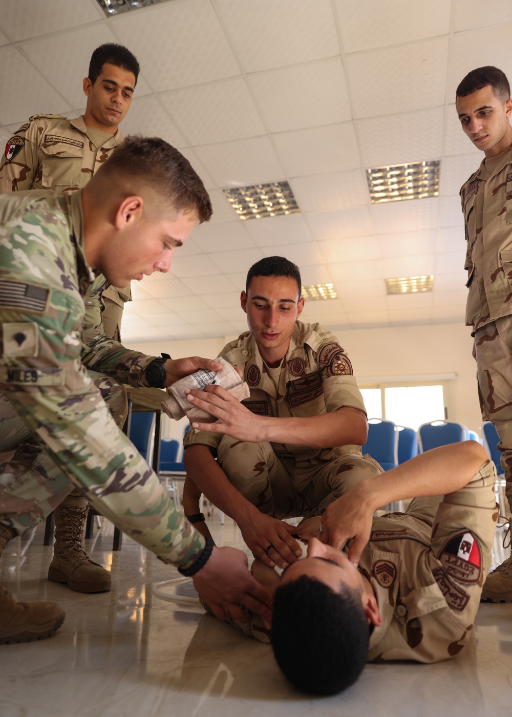 U.S., Egyptian Service Members Conduct Tactical Combat Casualty Care Training