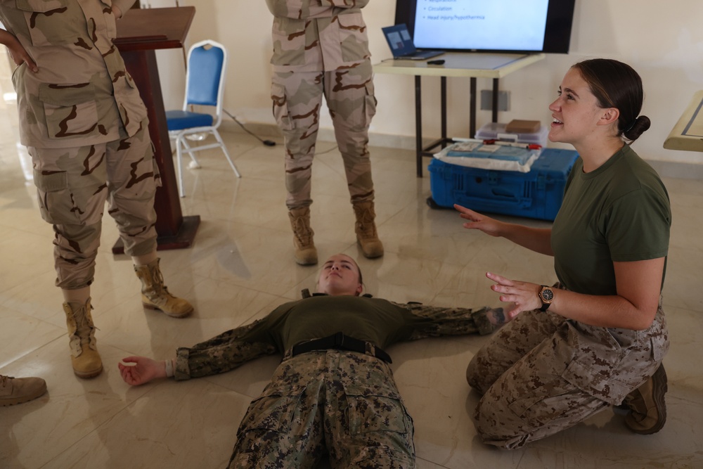 U.S., Egyptian Service Members Conduct Tactical Combat Casualty Care Training