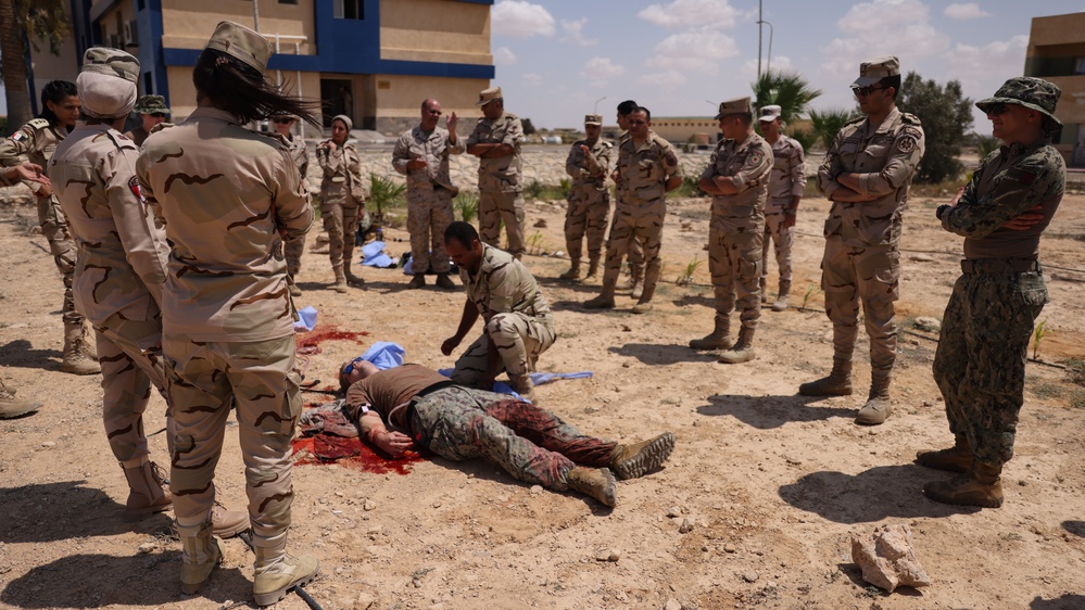 U.S., Egyptian Service Members Conduct Tactical Combat Casualty Care Training