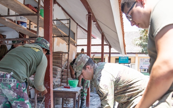 770th Engineers and TNI build a School and Library
