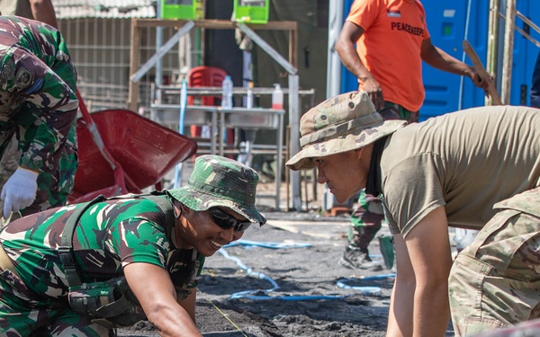 770th Engineers and TNI build a School and Library