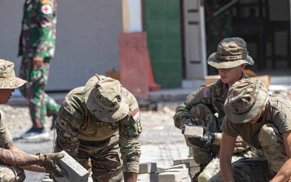 770th Engineers and TNI build a School and Library