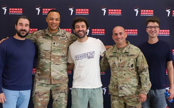 Music Group AJR Performs for Soldiers at Powidz