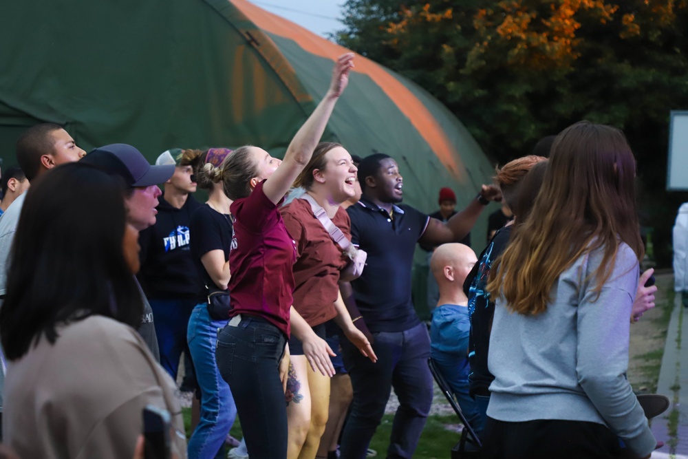 Music Group AJR Performs for Soldiers at Powidz