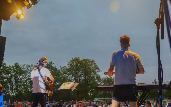 Music Group AJR Performs for Soldiers at Powidz