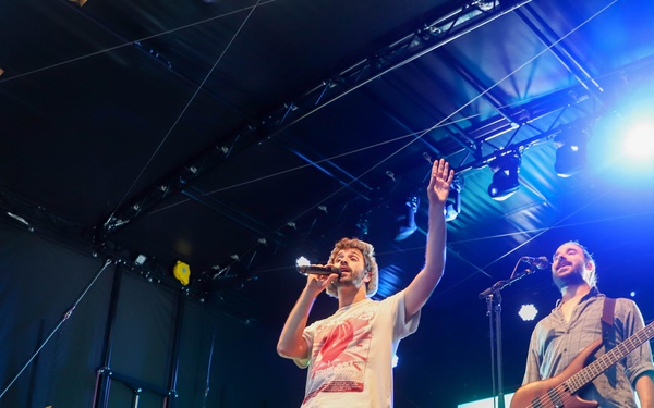 Music Group AJR Performs for Soldiers at Powidz