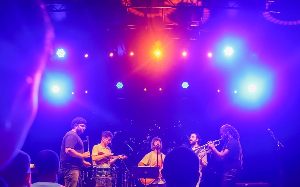 Music Group AJR Performs for Soldiers at Powidz