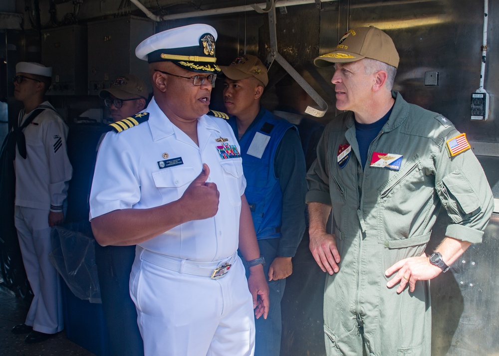 USS Shiloh departs Yokosuka, Japan after 17 years of forward-deployed service