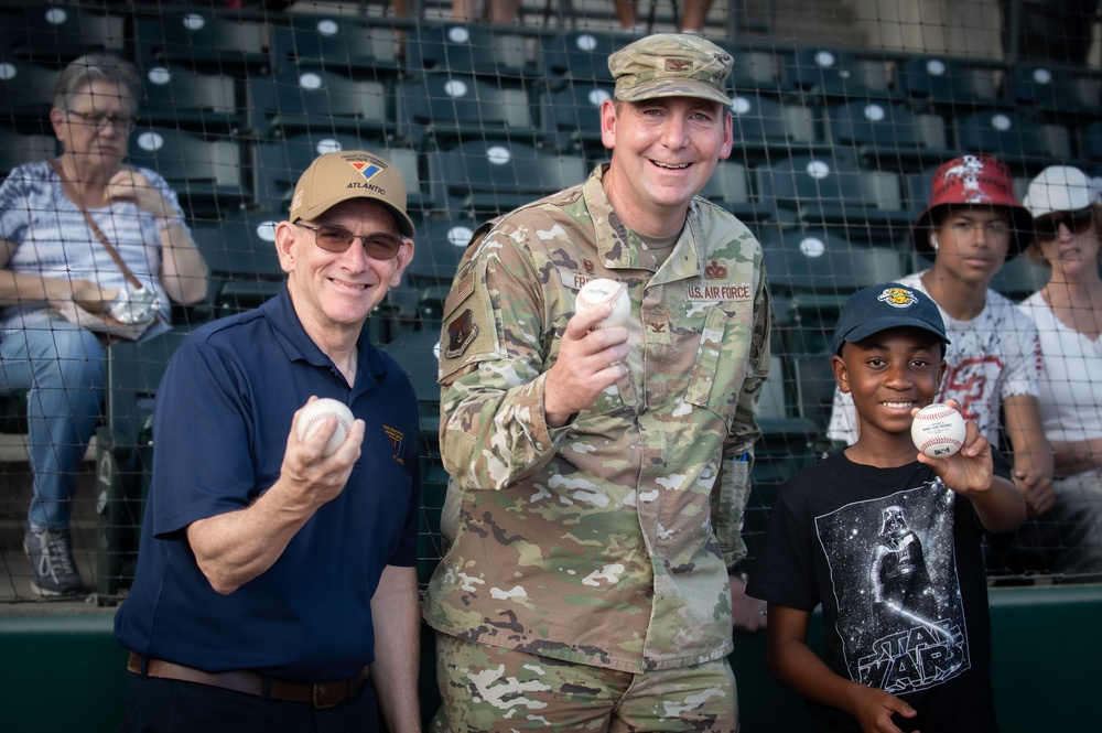 NIWC Atlantic Executive Director Throws First Pitch at Charleston RiverDogs Game