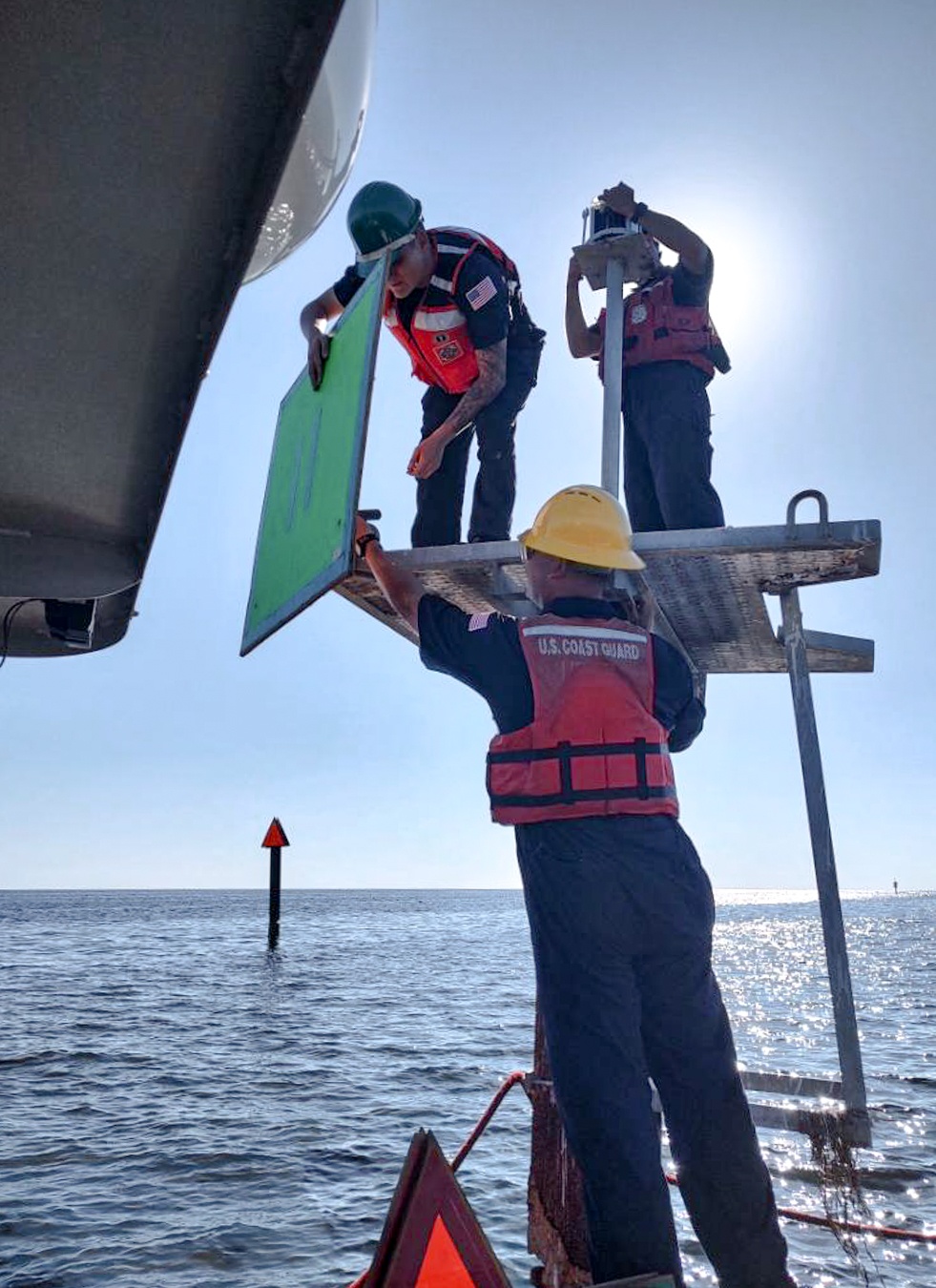 Coast Guard conducts aids to navigation repairs following Hurricane Idalia