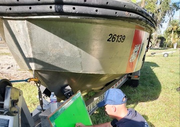 Coast Guard conducts aids to navigation repairs following Hurricane Idalia