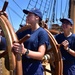 Swabs from Coast Guard Academy Class of 2027 take stint at the helm aboard Coast Guard Cutter Eagle