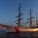 Returning from four-month training deployment in Europe, Coast Guard Cutter Eagle anchors in New York Harbor