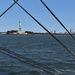 Coast Guard Cutter Eagle bids farewell to Statue of Liberty, New York City during training cruise