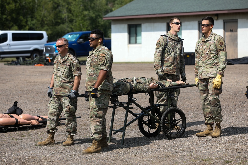 Airmen from the 133rd Airlift Wing conduct Joint MEDEVAC with Army Aviators