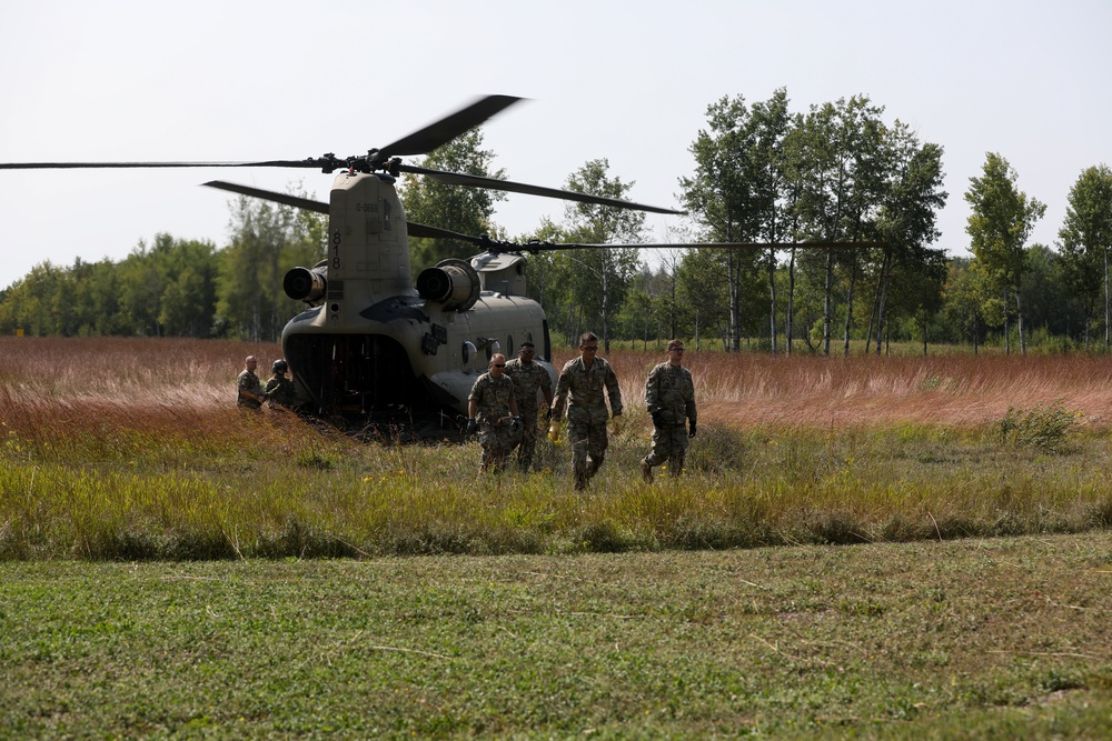 Airmen from the 133rd Airlift Wing conduct Joint MEDEVAC with Army Aviators