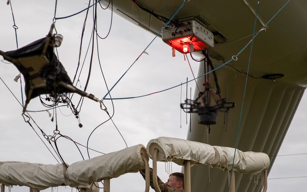 CEMA Soldiers prepare aerostat for launch