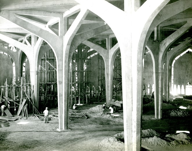 Interior of Dhahran Civil Air Terminal under construction