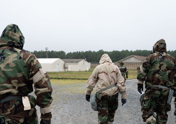 102nd Intelligence Wing Airmen participate in CBRNE training during deployment exercise