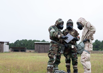 102nd Intelligence Wing Airmen participate in CBRNE training during deployment exercise