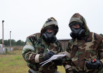 102nd Intelligence Wing Airmen participate in CBRNE training during deployment exercise