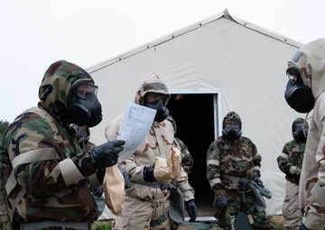 102nd Intelligence Wing Airmen participate in CBRNE training during deployment exercise