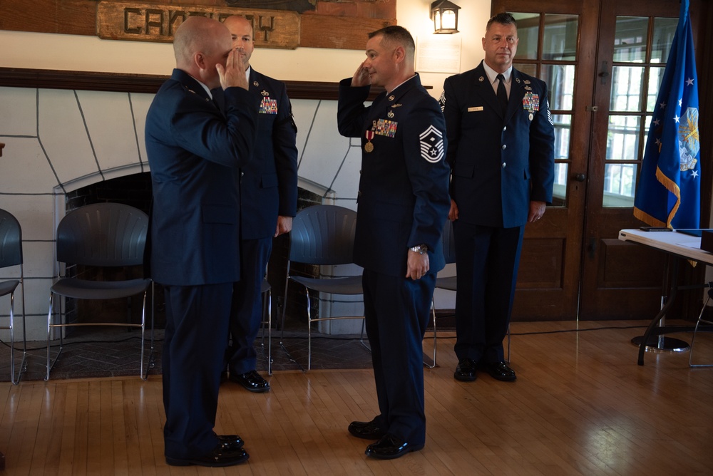 Senior Master Sgt. Daniel Barnhardt retires from the 107th Attack Wing