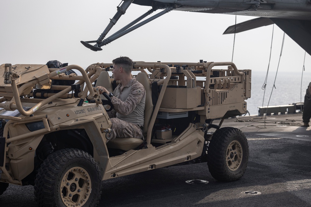 The 26th MEU(SOC) loads LMADIS in preparation for Red Sands