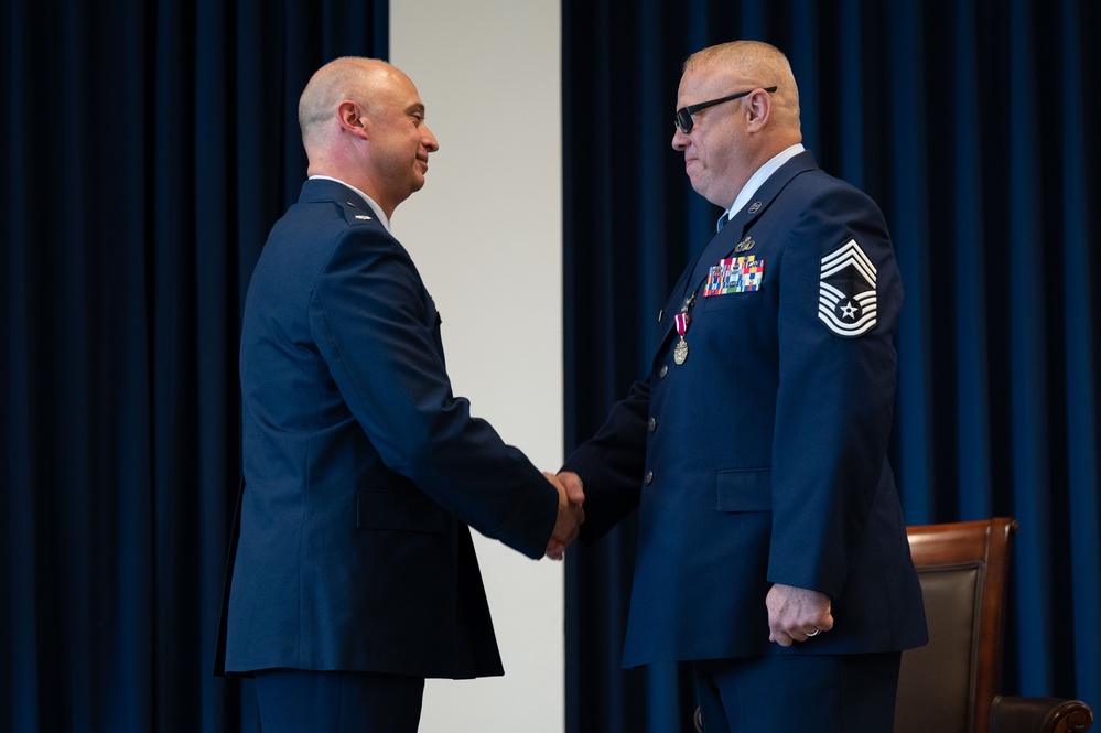 Chief Master Sgt. Patrick Simpson retires after 26 years of service