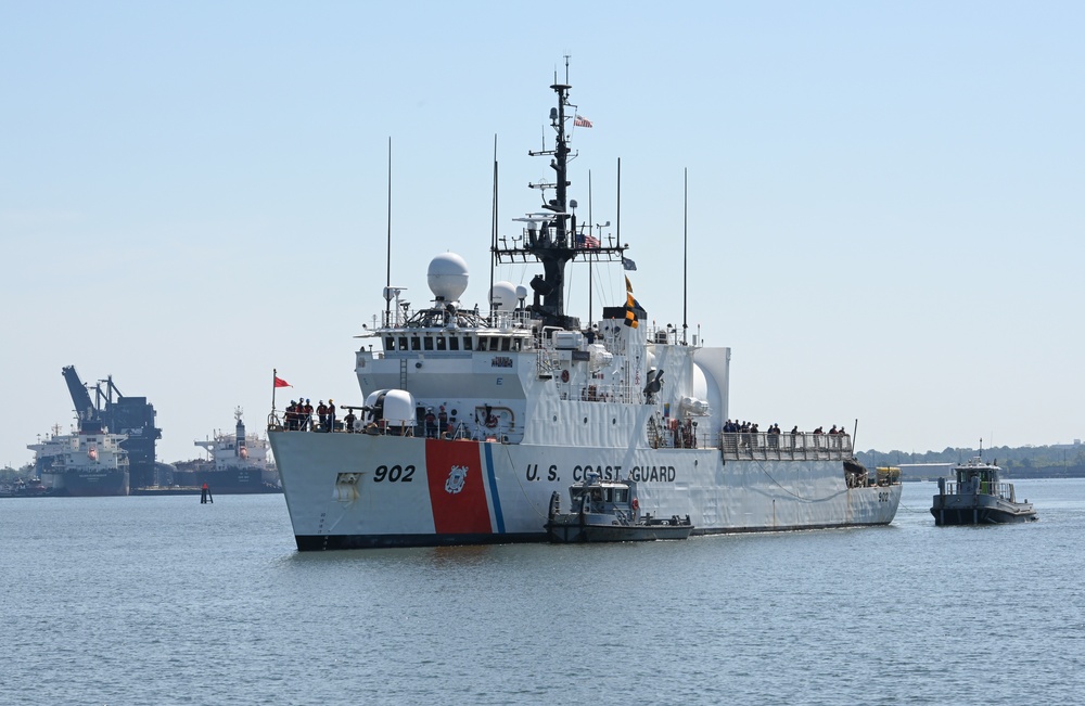 U.S. Coast Guard Cutter Tampa returns home following 67-day patrol in the Florida Straits and Windward Passage