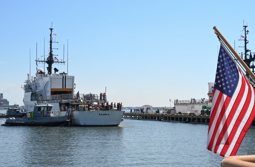 U.S. Coast Guard Cutter Tampa returns home following 67-day patrol in the Florida Straits and Windward Passage