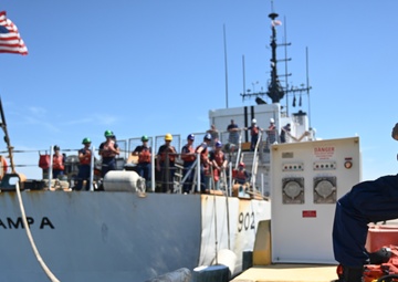 U.S. Coast Guard Cutter Tampa returns home following 67-day patrol in the Florida Straits and Windward Passage