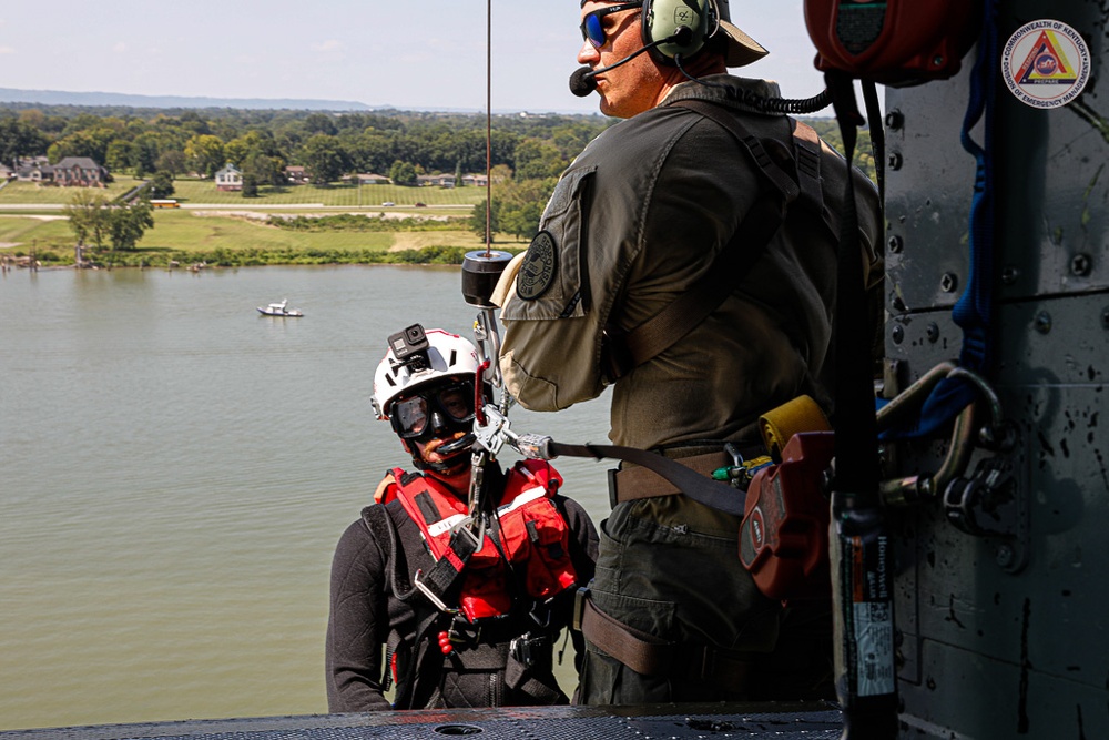 KYEM partners with KSP for Lifesaving Swift Water Hoist Training