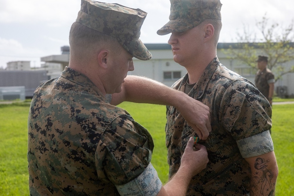 Navy and Marine Corps Achievement Medal Awarded to Cpl. Corbin M. Putnall