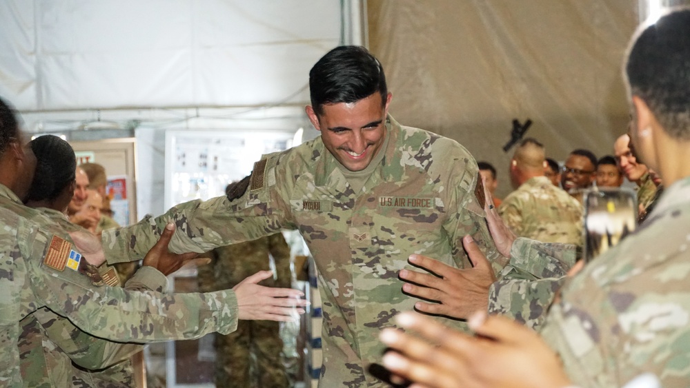 Team PSAB celebrates new NCOs during Staff Sgt. Release Party