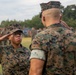 MARFORRES Headquarters Battalion Commanding Officer awards the NCO of the Quarter