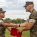 MARFORRES Headquarters Battalion Commanding Officer awards the NCO of the Quarter