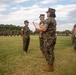 MARFORRES Headquarters Battalion Commanding Officer awards the NCO of the Quarter