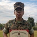 MARFORRES Headquarters Battalion Commanding Officer awards the NCO of the Quarter