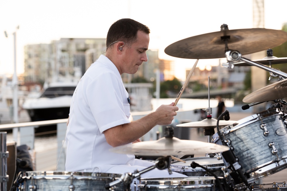 The United States Navy Band Cruisers perform at Yards Park