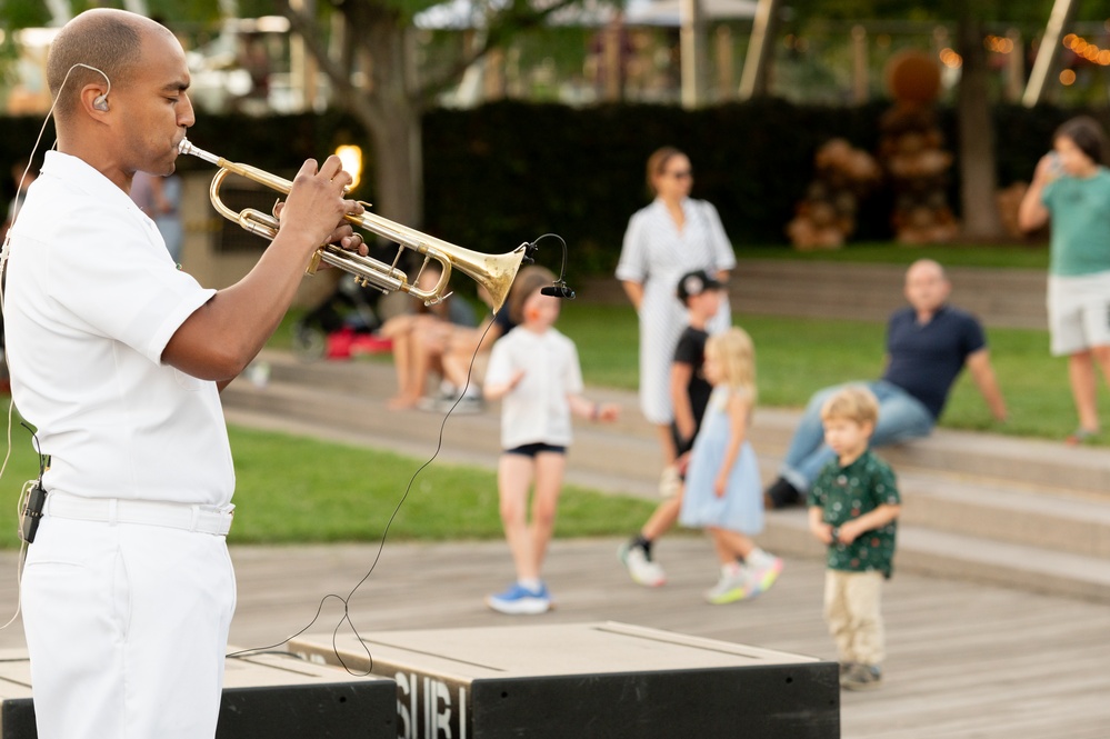 The United States Navy Band Cruisers perform at Yards Park