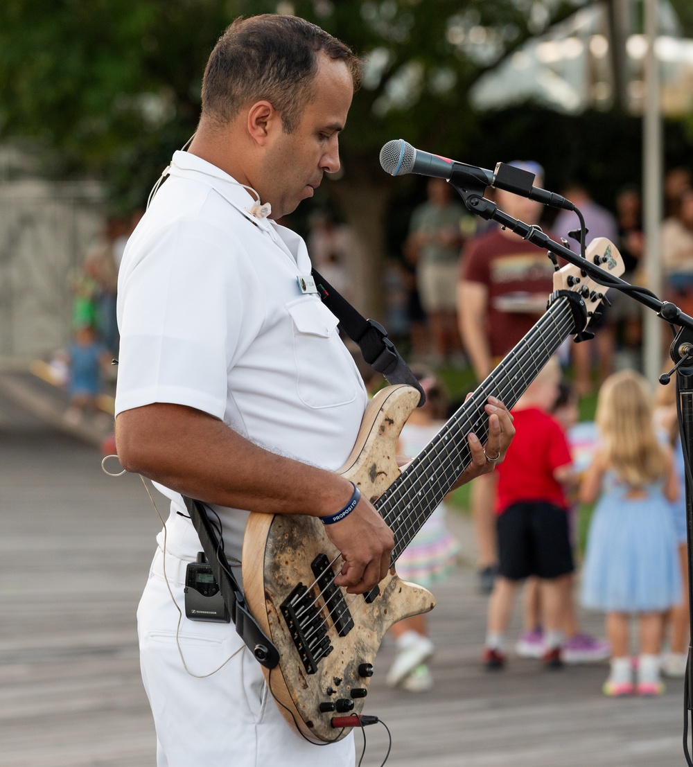 The United States Navy Band Cruisers perform at Yards Park