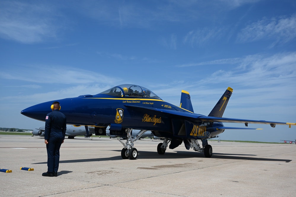 U.S. Navy Blue Angels conduct Key Influencer Flight in Lincoln area
