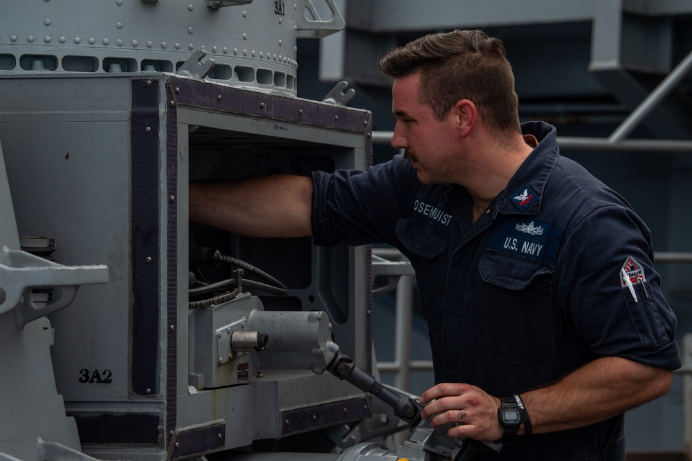 USS Carl Vinson (CVN 70) Conducts  a CWIS Live Fire Excercise