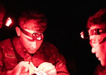 U.S. Army Reserve Best Squad Competitors execute Night Land Navigation