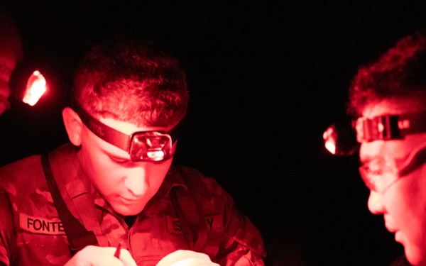 U.S. Army Reserve Best Squad Competitors execute Night Land Navigation