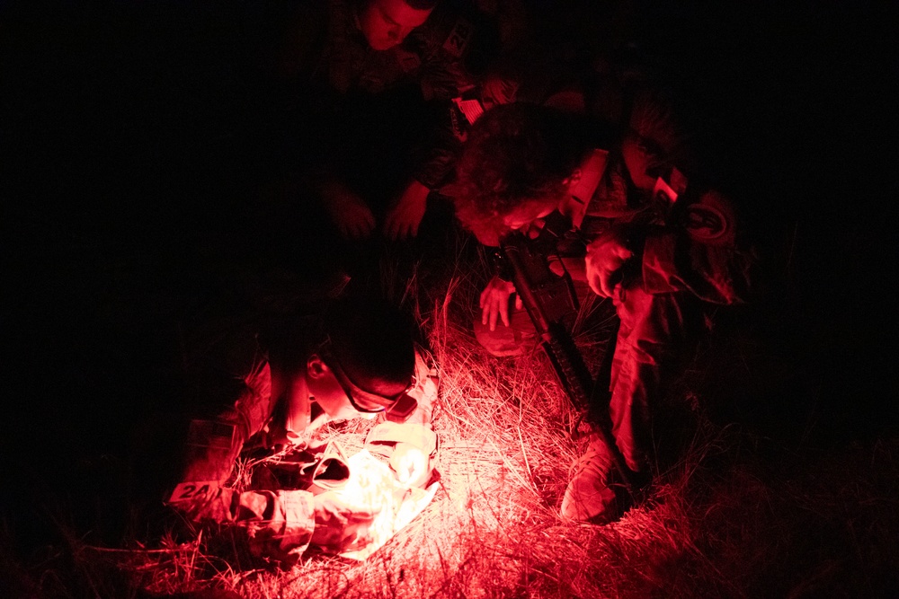 U.S. Army Reserve Best Squad Competitors execute Night Land Navigation