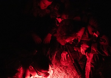 U.S. Army Reserve Best Squad Competitors execute Night Land Navigation